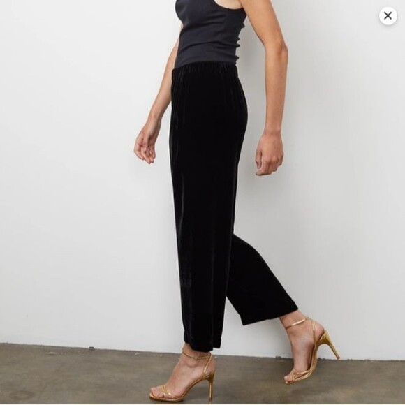 Simone Chin Chin Silk Velvet Dress Pants Women’s Medium Black Vintage Luxury